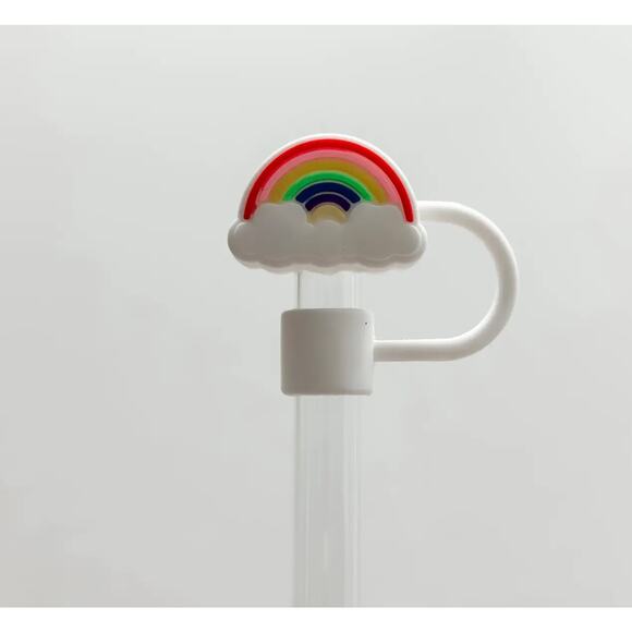 Vibrant Rainbow Cup Straw Topper - Picture 1 of 1